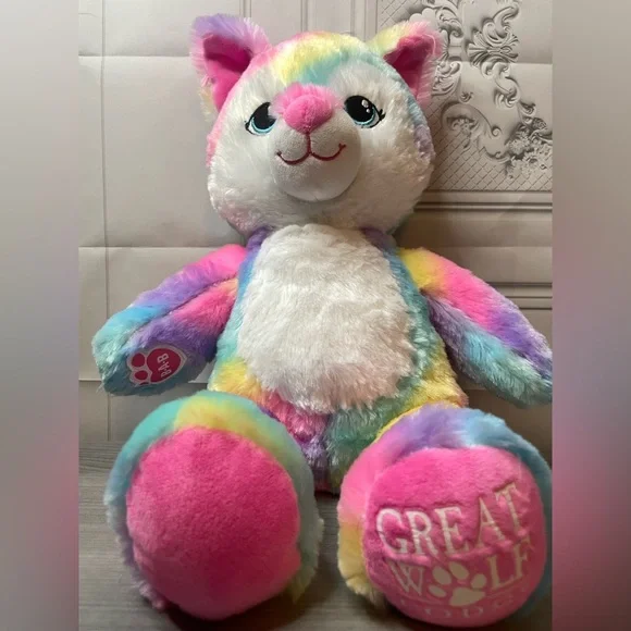 Build-A-Bear Great Wolf Lodge Rainbow Bear Plush - Picture 1 of 5